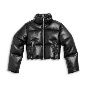 Aqua from Bloomingdale’s Girls' Faux Leather Puffer, kids Size M
